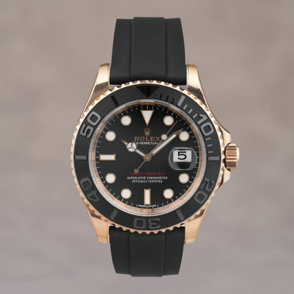 Rolex Yacht Master 40 Rose Gold Oysterflex 40mm 116655 2016