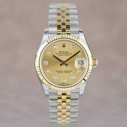 Rolex Datejust 31 Two Tone Yellow Gold Champagne with Diamond (BNEW) 31mm 278273 2025