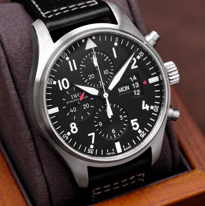 IWC Pilot Watch Black Chronograph IW377701